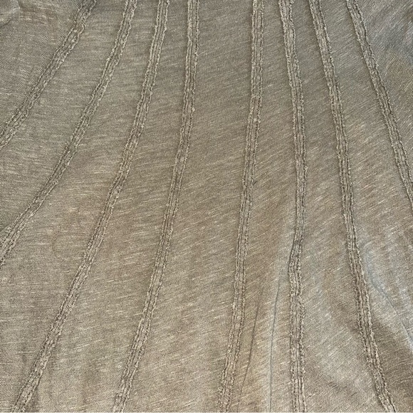 Free People New Star T-shirt Top XS Green Linen Blend Oversized Shirt - Picture 4 of 4